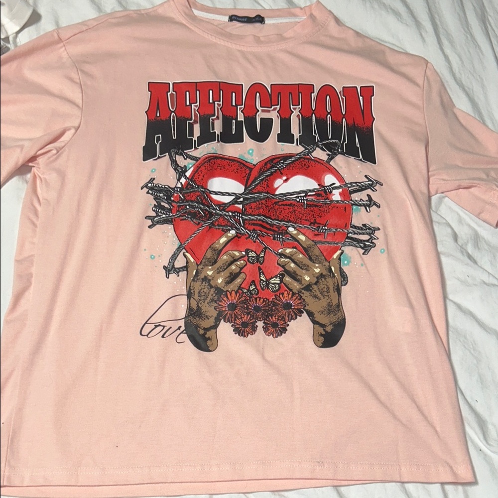 Affection Graphic Pink T-Shirt